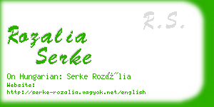 rozalia serke business card